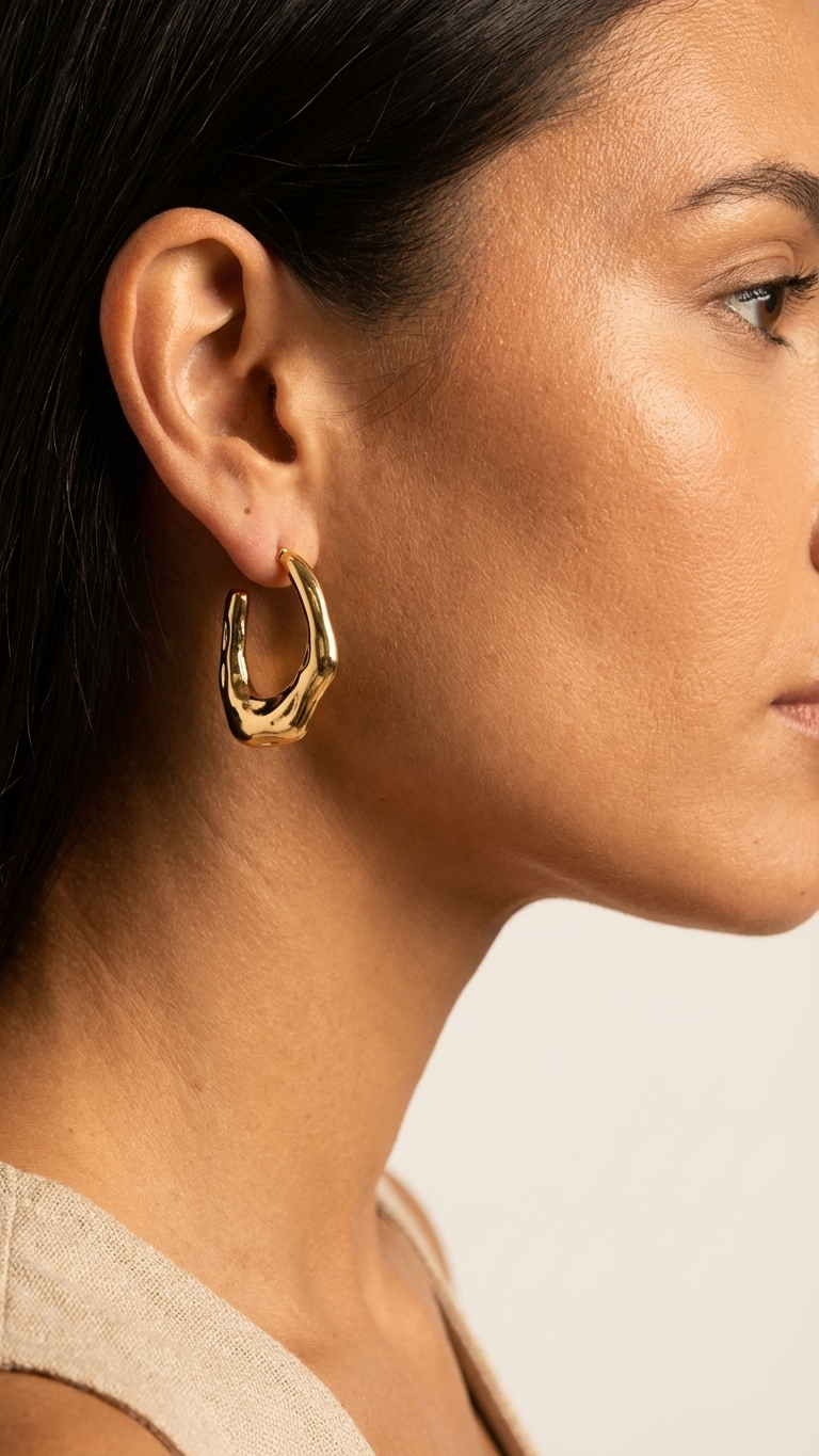 Neriah – Sculpted Flow Hoops