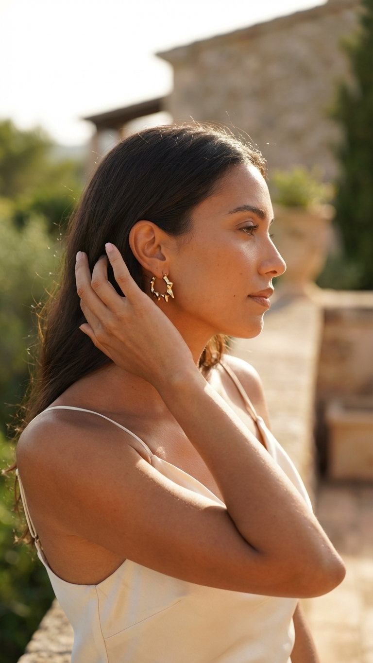 Kaia – Molten Wave Hoops