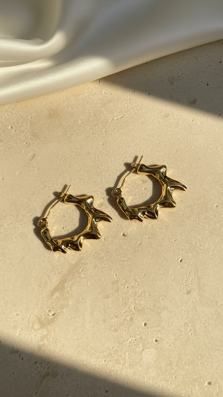 Kaia – Molten Wave Hoops
