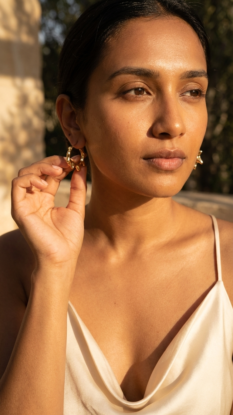 Kaia – Molten Wave Hoops