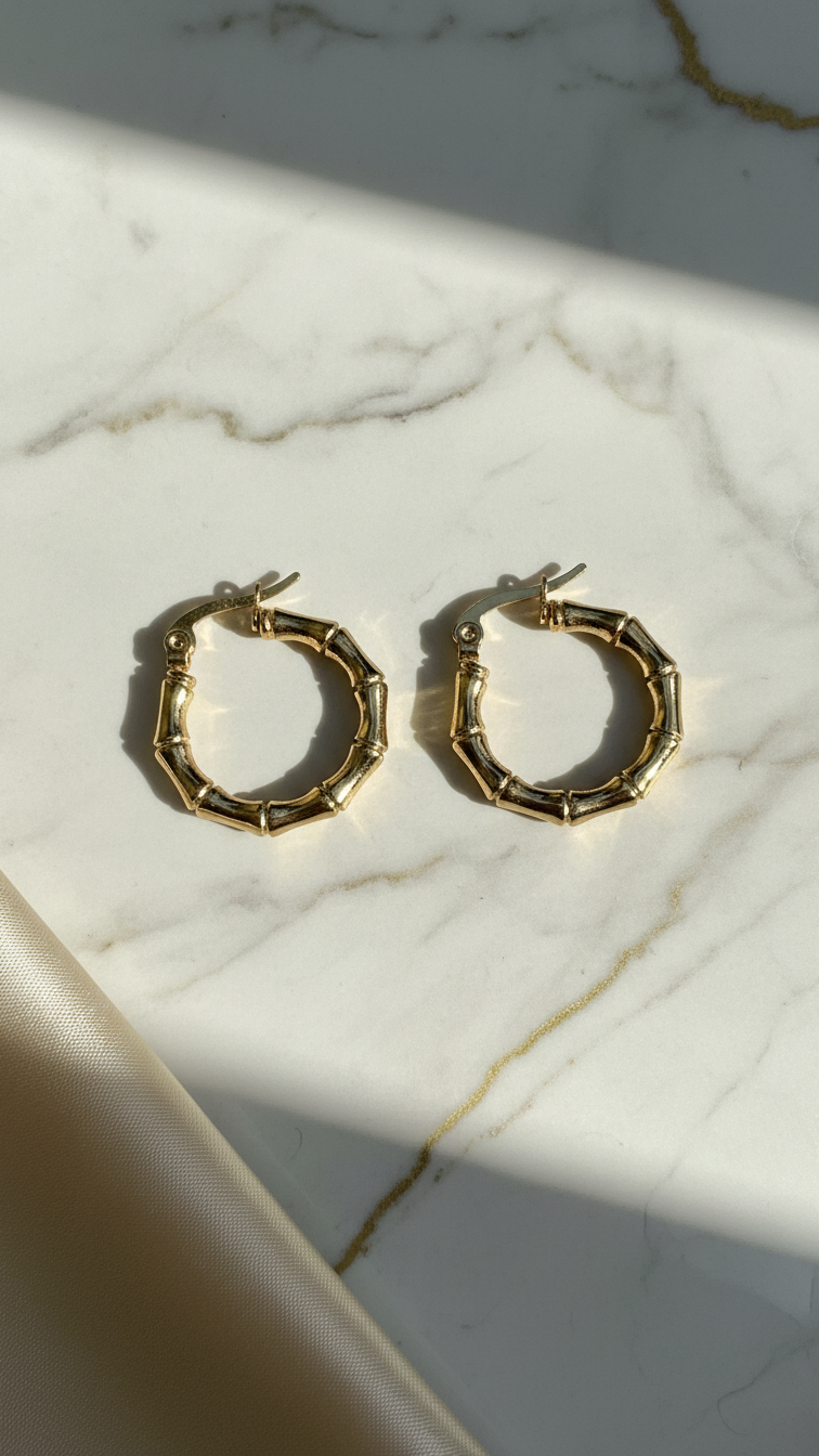 Zyra – Golden Bamboo Hoops