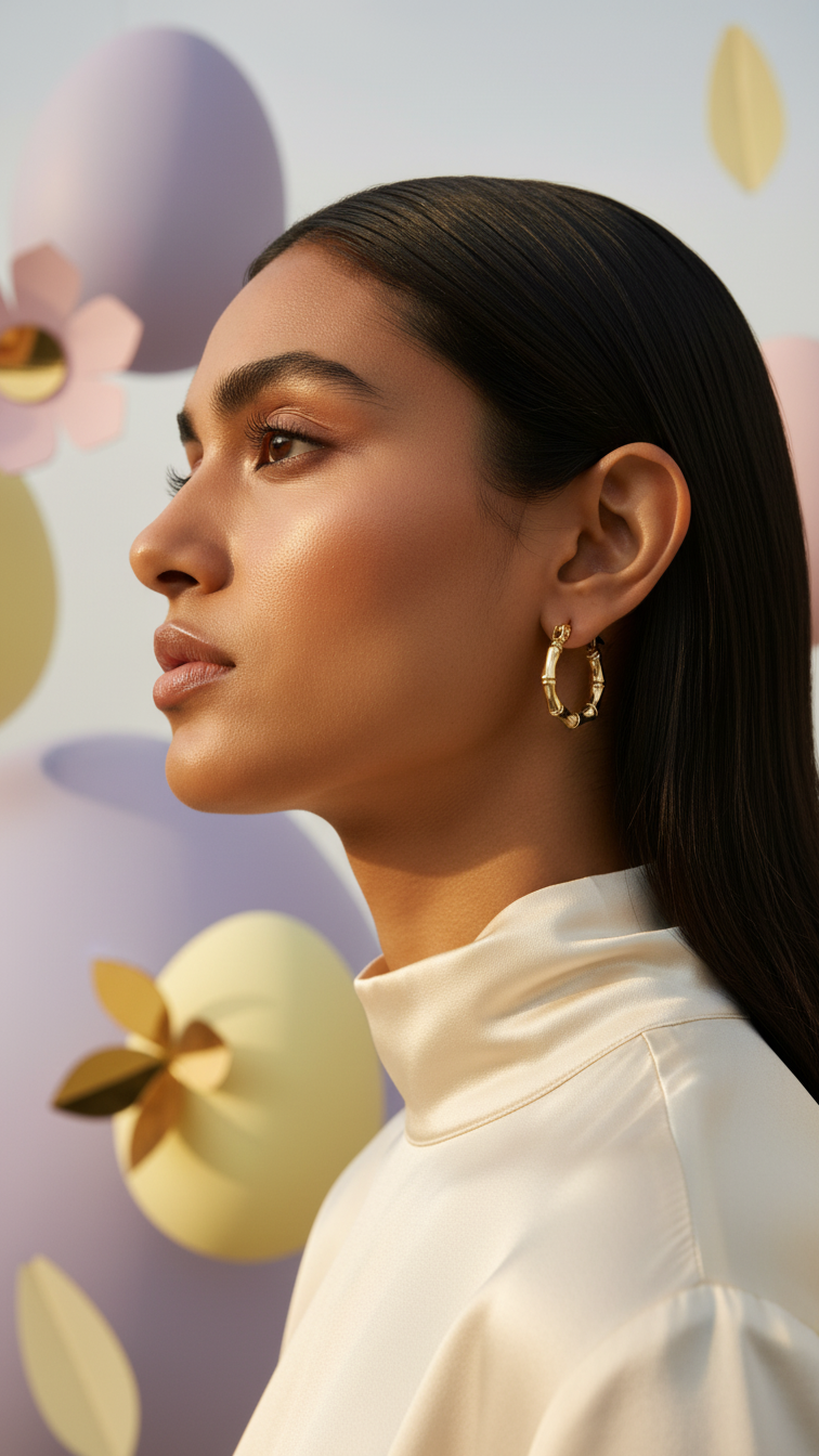 Zyra – Golden Bamboo Hoops