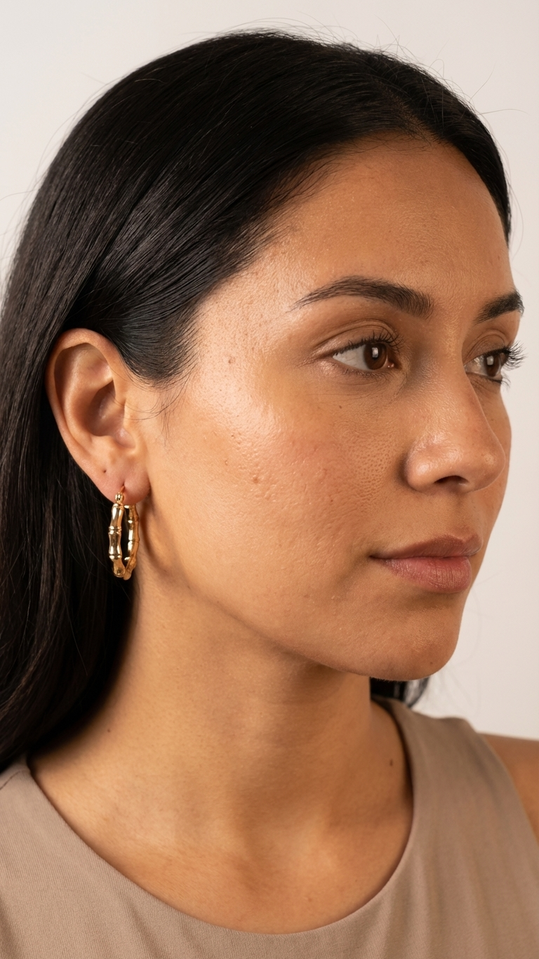 Zyra – Golden Bamboo Hoops