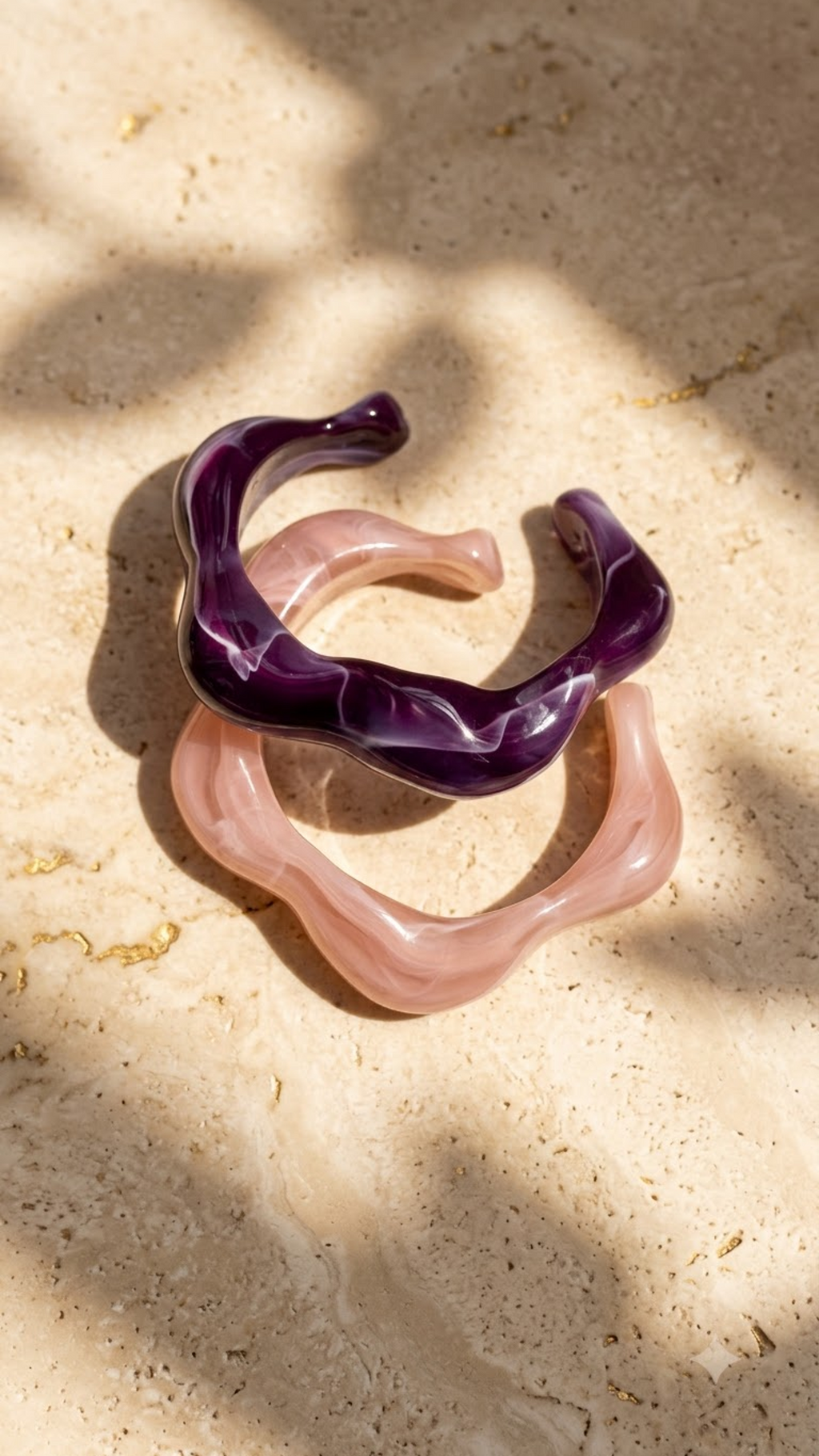 Amara & Selene – Sculpted Glass Cuffs