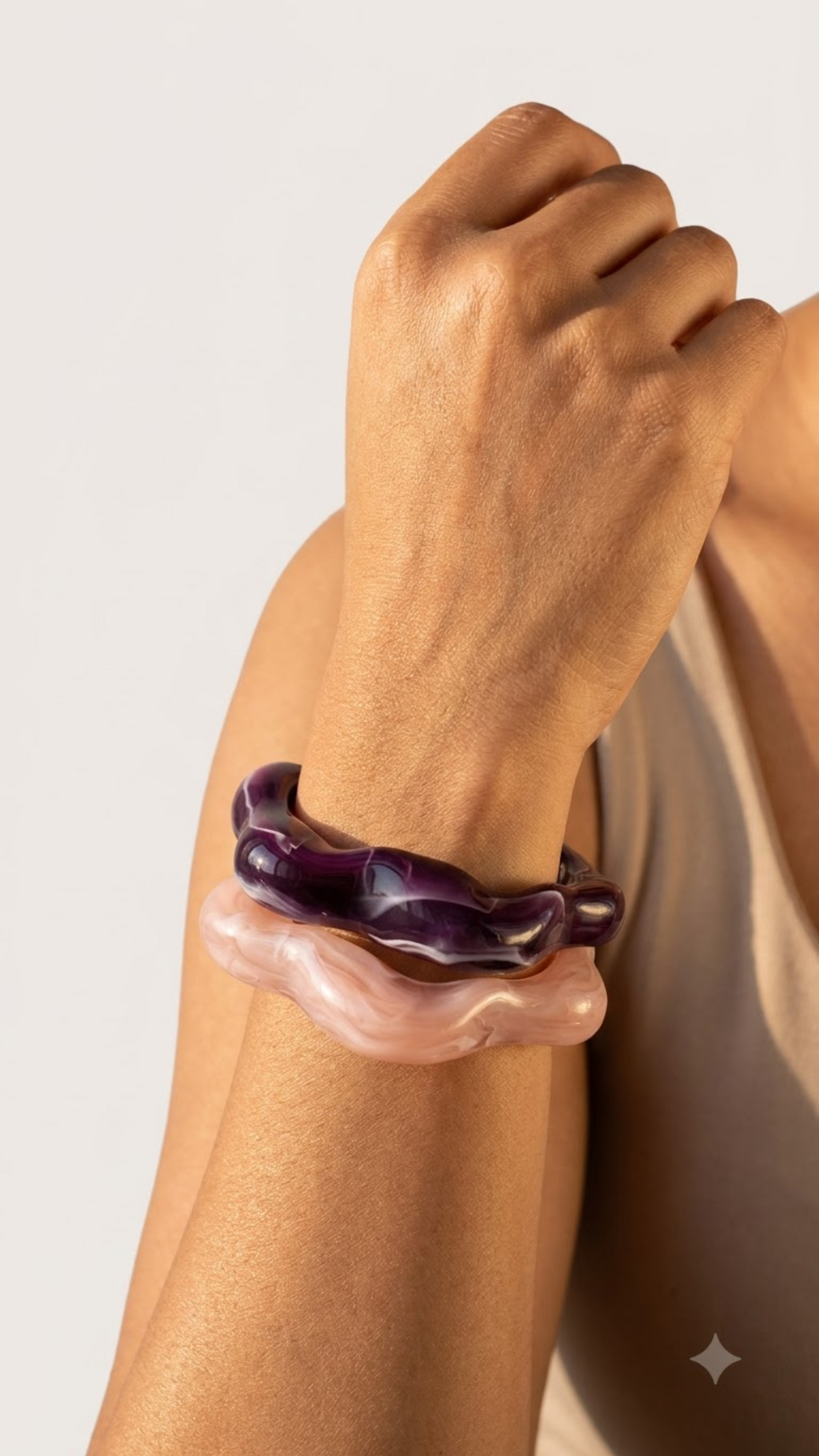 Amara & Selene – Sculpted Glass Cuffs