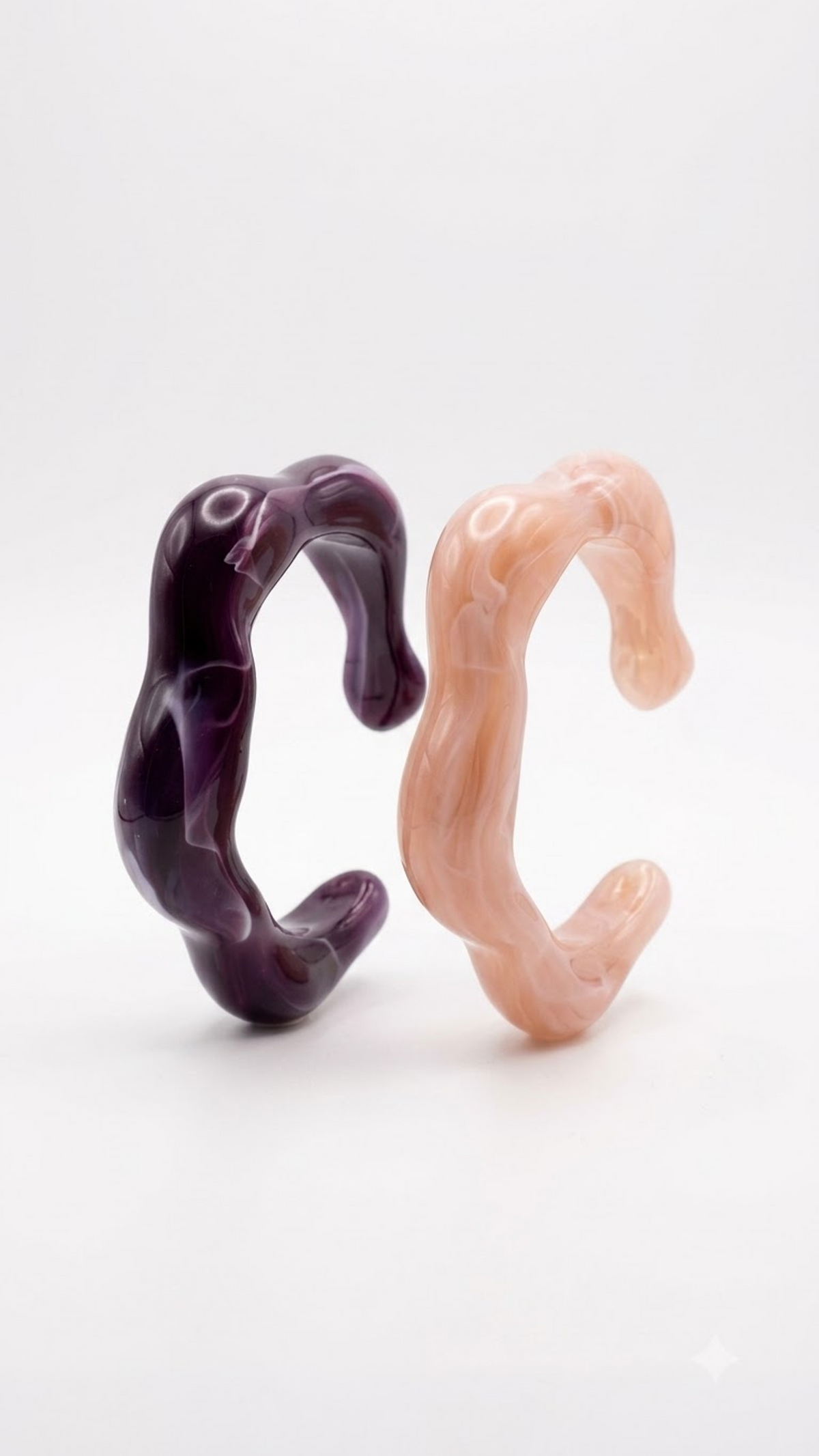 Amara & Selene – Sculpted Glass Cuffs