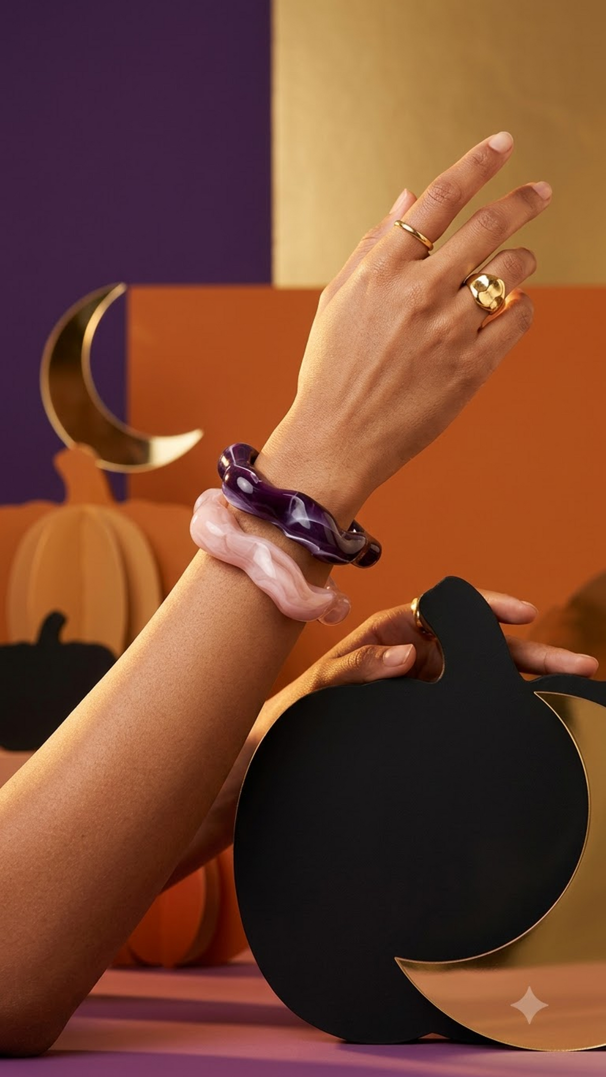 Amara & Selene – Sculpted Glass Cuffs
